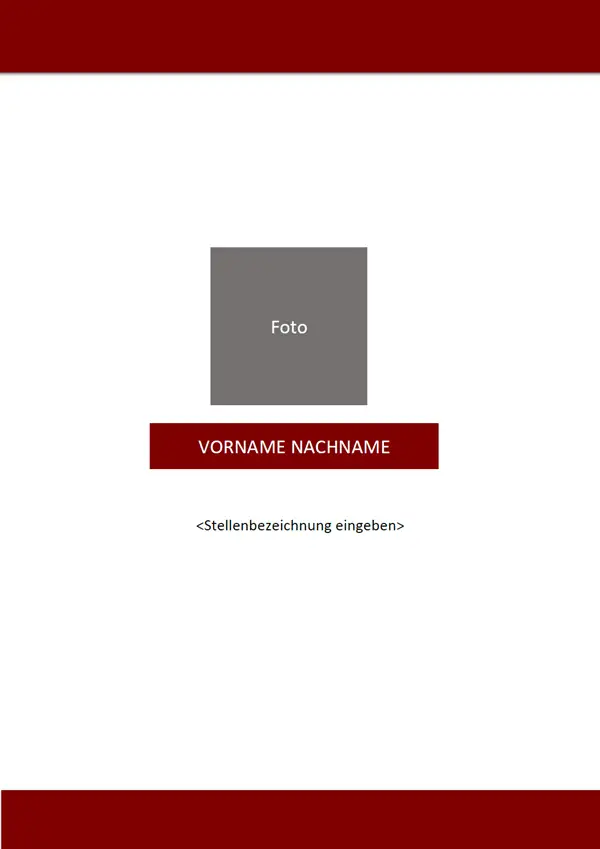 Vorlage / Muster: Deckblatt-Vorlage Rot