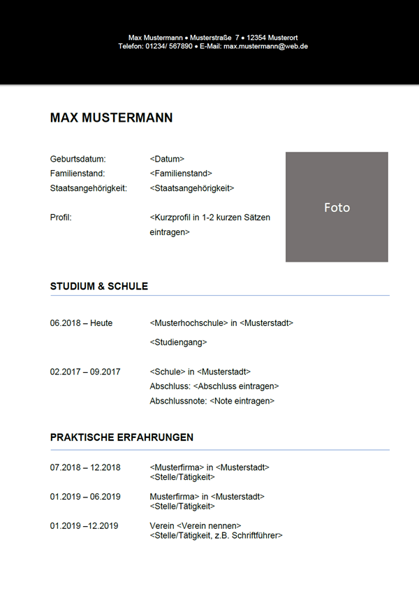 Finde Deinen Bewerbungsvorlage Word Und Umgebung